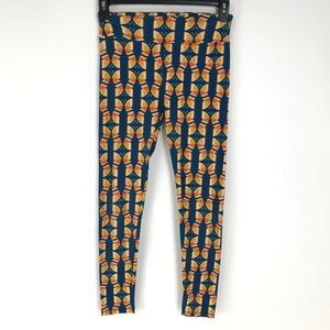 LuLaRoe Butterfly Print Leggings Women's OS / 2-10 Pull-On Mid-Rise Stretch Knit